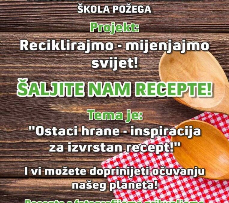 Izdati ćemo online kuharicu! Šaljite nam svoje recepte od ostataka hrane!